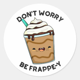 Be Frappey Frappuccino Punを心配おもしろいしない ラウンドシール