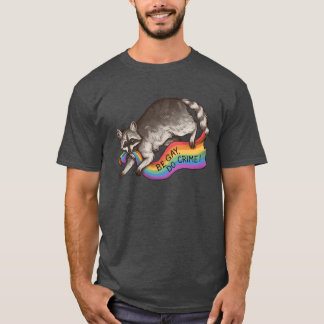 BE GAY DO CRIME レインボーフラッグ Pride フラッグ 泥棒 R Tシャツ