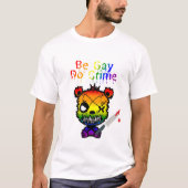 Be Gay Do Crime LGBTQ+ プライド ベア Tシャツ (正面)