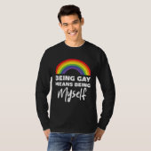 Be Gay Myself Lesbian Bisexual Trans Gay Pride Tシャツ (正面フル)