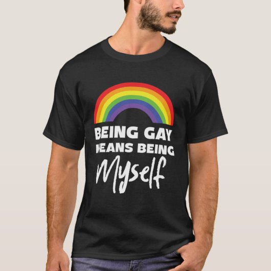 Be Gay Myself Lesbian Bisexual Trans Gay Pride Tシャツ (正面)