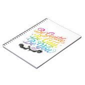 Be Gentle Be Gay Be You Rainbow Quote | LGBTQ Art ノートブック (左側)