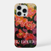 Be Gentle Bold Floral Abstract Art iPhone 15 Pro iPhoneケース (裏面)