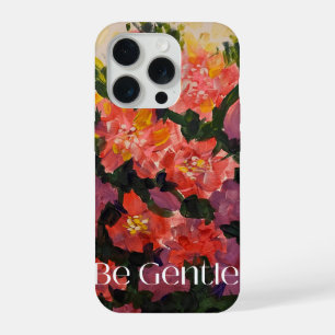 Be Gentle Bold Floral Abstract Art iPhone 15 Pro Proケース