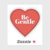 Be Gentle Heart Sticker - Relatable Mood Sticker シール (シート)
