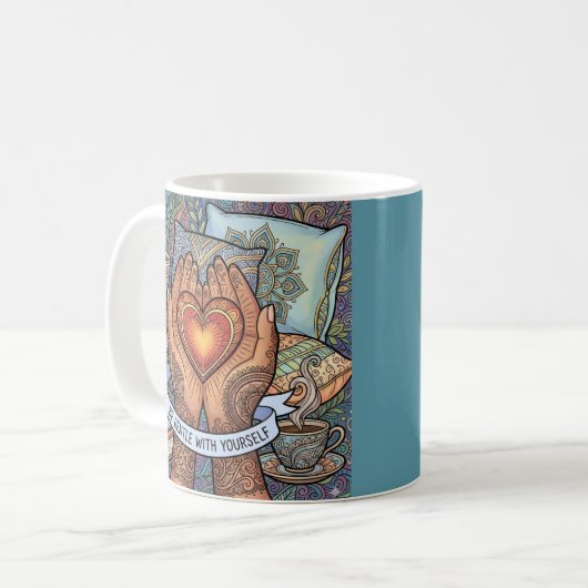 Be Gentle With Yourself Personalized Mug コーヒーマグカップ (正面左)