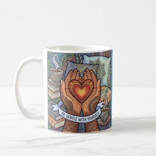 Be Gentle With Yourself Personalized Mug コーヒーマグカップ (左)