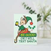 Be Good Saysクリスマス小妖精や小人 シーズンポストカード (スタンド正面)