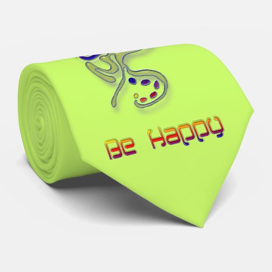 Be Happyエイリアン、抽象芸術 ネクタイ (ロール)