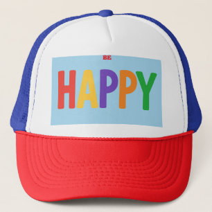 Be Happyカラフルレタリングキャップ前向き- Vibes H キャップ