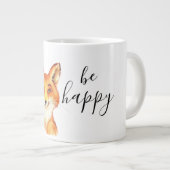Be Happyキツネ ジャンボコーヒーマグカップ (正面右)
