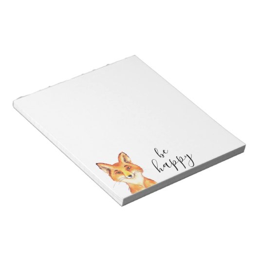 Be Happyキツネ ノートパッド (アングル)