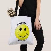 Be Happyスマイリー トートバッグ (クローズアップ)