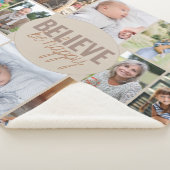 Be Happy信じ引用文10フォトニュートラルBeige シェルパブランケット (3/4)