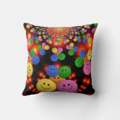 Be Happy絵文字パーソナライズされた文字 クッション (裏面)