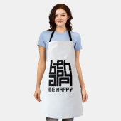 Be happy エプロン (着用した状態)