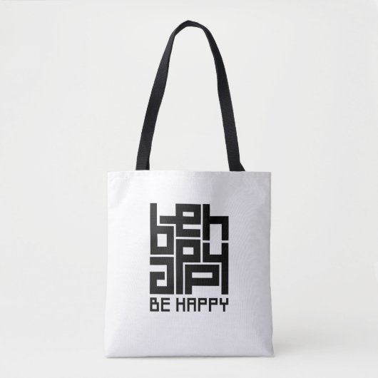 Be happy トートバッグ (正面)