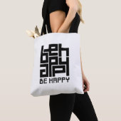 Be happy トートバッグ (クローズアップ)