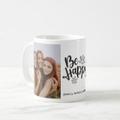 「Be Happy」フォトマグカップ コーヒーマグカップ (正面左)