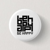 Be happy 缶バッジ (正面)