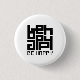 Be happy 缶バッジ