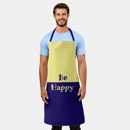 Be Happy Apron エプロン (着用した状態)