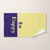 Be Happy Bath Towels (Butter Yellow & Navy Blue) バスタオルセット (ハンドタオル)