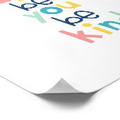 Be Happy Be優しいタイポグラフィウォール ポスター (角)