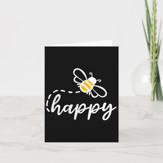 Be Happy Be Kind - Bee Happy, Inspirational, Motiv カード (正面)