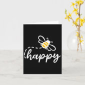 Be Happy Be Kind - Bee Happy, Inspirational, Motiv カード (黄色い花)