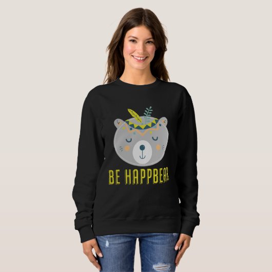 Be Happy Bear スウェットシャツ (正面フル)