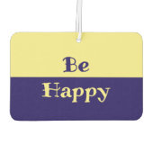 Be Happy Car Air Freshener (イエロー&ネイビーブルー) カーエアーフレッシュナー (裏面)
