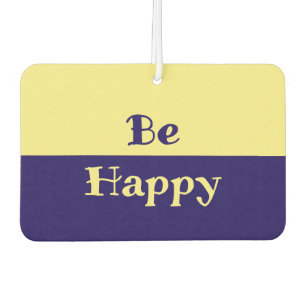 Be Happy Car Air Freshener (イエロー&ネイビーブルー) カーエアーフレッシュナー