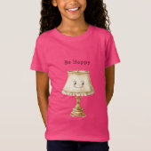 Be Happy Cute Smiling Lamp Tシャツ (正面)