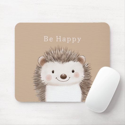 Be Happy Hedgehog マウスパッド (マウス)