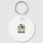 Be Happy In Your Own Shell Turtle Autism Awareness キーホルダー (正面)