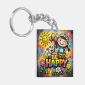 Be Happy Keychain キーホルダー (正面左)