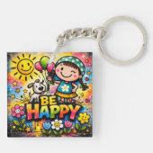 Be Happy Keychain キーホルダー (裏面)