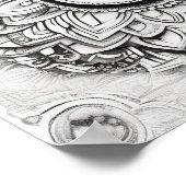 Be Happy Mandala pattenポスター ポスター (角)