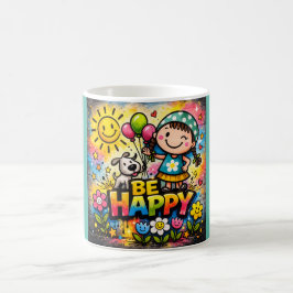 Be Happy Mug コーヒーマグカップ