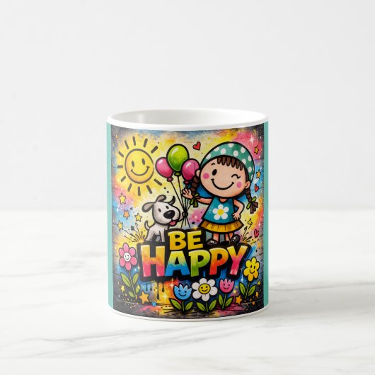 Be Happy Mug コーヒーマグカップ (中央)