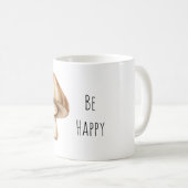 Be Happy Smiling Mushroom コーヒーマグカップ (正面右)
