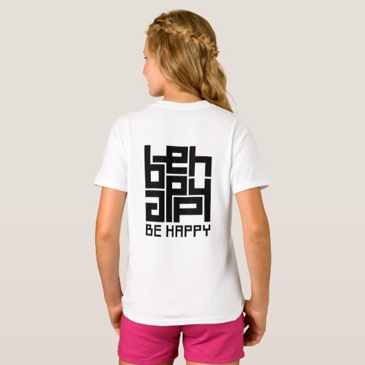 Be happy tシャツ (裏面フル)