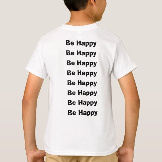 Be Happy Tropical Island Tシャツ (裏面)