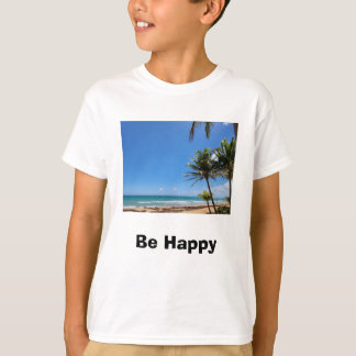 Be Happy Tropical Island Tシャツ