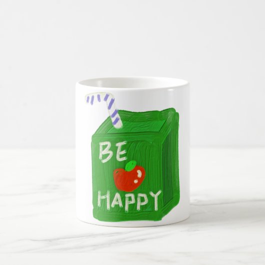 Be Happy With Apple Design T-shirts By Will Power コーヒーマグカップ (中央)