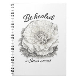 Be Healed in Jesus Name Christian Vintage Floral ノートブック