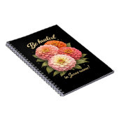Be Healed in Jesus Name Christian Zinnia Floral ノートブック (右側)