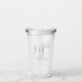 Be Heard Cute Elephant アクリルタンブラー (裏面)