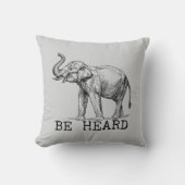 Be Heard Cute Elephant クッション (正面)